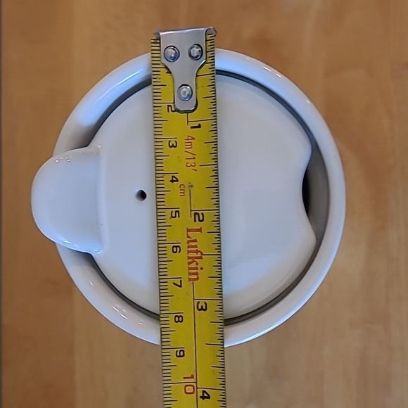 RAE DUNN 'GRADUATE' Artisan Collection White Ceramic Travel Tumbler Mug With Lid - Picture 12 of 14